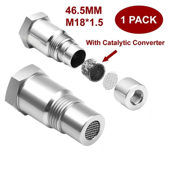 M18x1.5 Universal Catalytic Converter, Stainless Steel Exhaust Replacement with Filter, Compatible with Most Vehicles With Catalytic Converter(1PC)