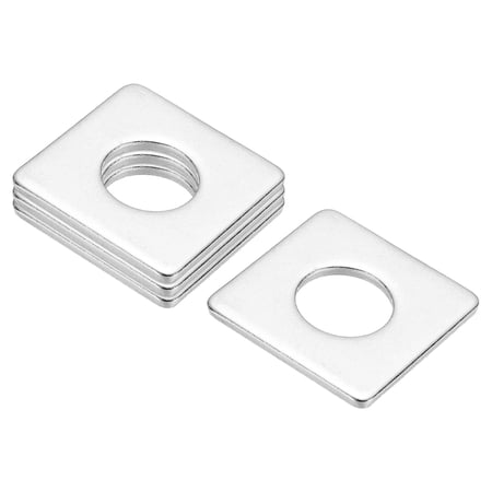 M18x40x3mm Square Washers, 4pcs Square Plate Washers Square Strut Washer Bearing Plate 304 Stainless Steel Flat Pad Spacer Hardware Fastener Nut Bolt Gasket