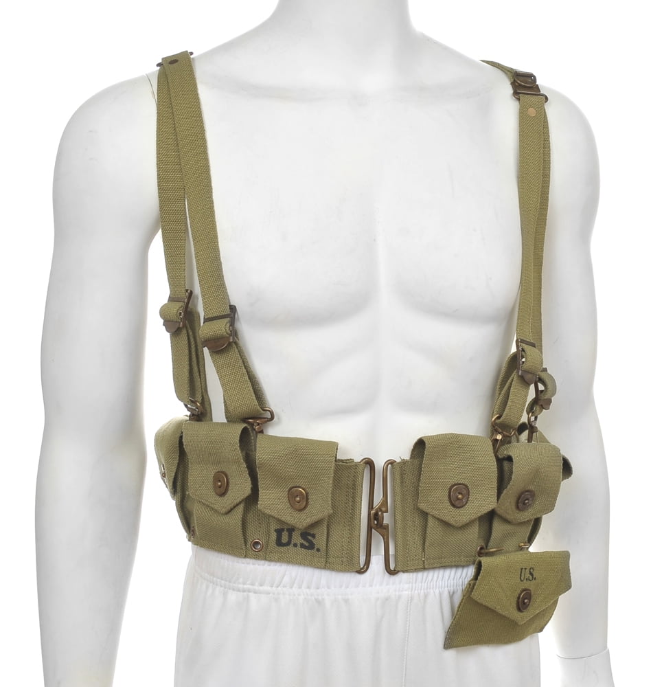 M1923 Garand Cartridge Belt M1936 Suspenders and M1942 First M1923 Garand Cartridge Belt M1936 Suspenders and M1942 First