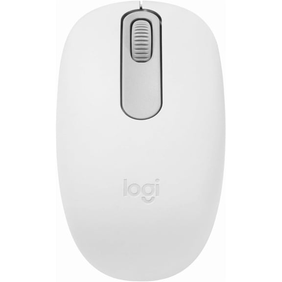 M196 Bluetooth Wireless Mouse, Compact and Portable Mouse for Laptops, Tablets and More, 12-Month Battery, Smooth Tracking, Compatible with PC and Mac, Windows and macOS - Off White