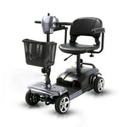 15 Miles 4-Wheel Mobility Scooter for Adults & Seniors, 350W Powered Electric Wheelchair Device, Foldable & Portable Design with Removable Basket,300LBS Capacity,Compact & Portable for Elderly