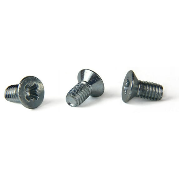 M2-0.4 x 16 mm Trilobe Thread Forming Screws for Metal / Pozi / Flat Head / Steel / Zinc / DIN7500M - 10000 Piece Carton