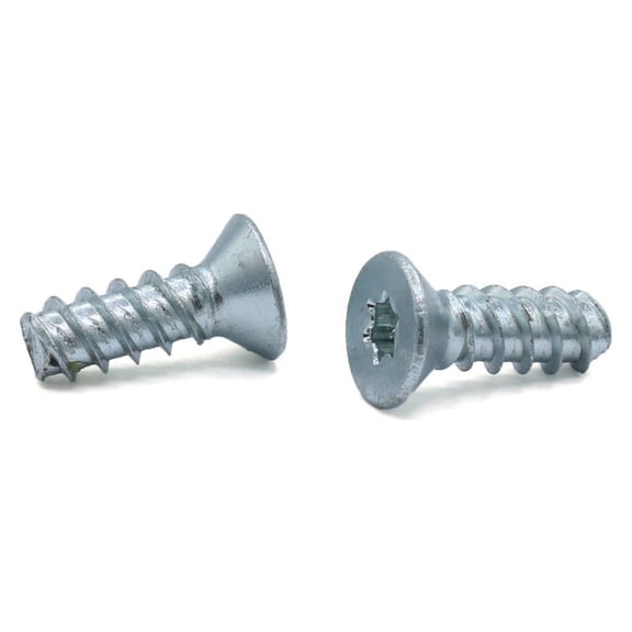 M2-0.89 x 5 mm Type PT Style Thread Forming Screws / Six-Lobe (Torx) / Flat Head / Steel / Zinc - 5000 Piece Carton