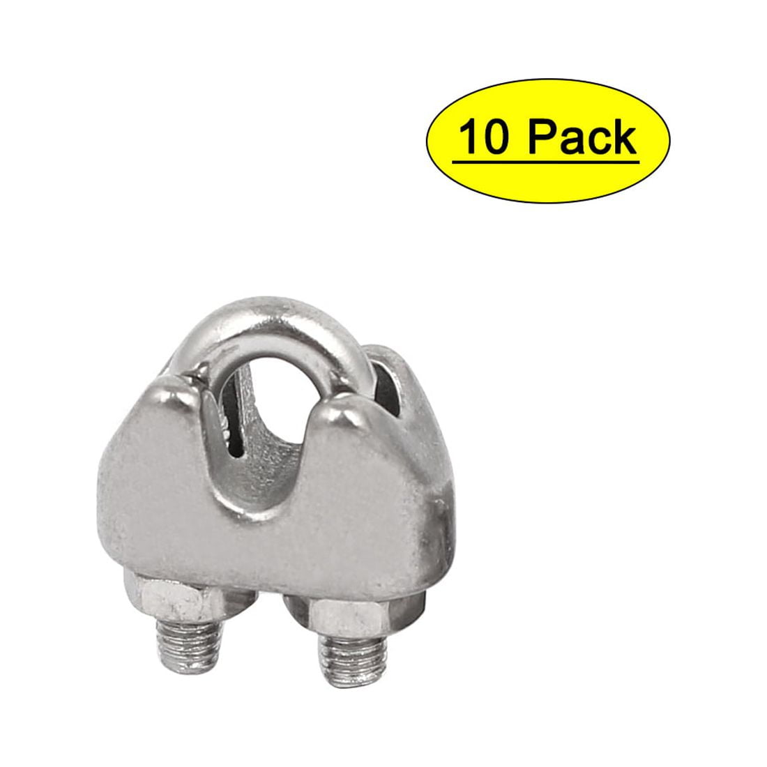 M2 1/16 Inch 304 Stainless Steel Saddle Clamps Cable Wire Rope Clips 10PCS  
