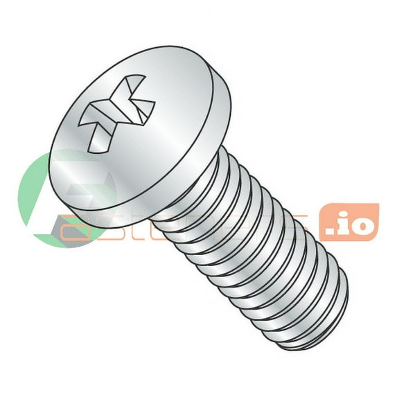 M2.5-0.45 x 12 mm Machine Screws / Phillips / Pan Head / Steel / Zinc / DIN7985A (Quantity: 3,000 pcs)