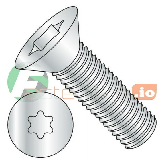 M2.5-0.45 x 4 mm Machine Screws / Six-Lobe (Torx) / Flat Head (90 Deg.) / Steel / Zinc / ISO14581 (Quantity: 10,000 pcs)
