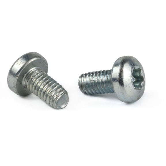 M2.5-0.45 x 4 mm Trilobe Thread Forming Screws for Metal / Six-Lobe (Torx) / Pan Head / Steel / Zinc / DIN7500CE - 1500 Piece Carton
