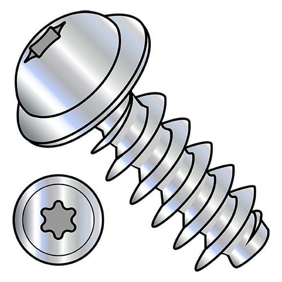 M2.5-1.12X6 Metric 6 Lobe Round Washer PT Alternative Fully Threaded Zinc (Pack Qty 5,000) BC-M2.56PTTRW