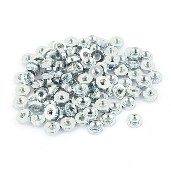 M2.5-1 Knurled Metal Self Clinching Nut Fastener 100pcs for 1.4mm Thick Plate