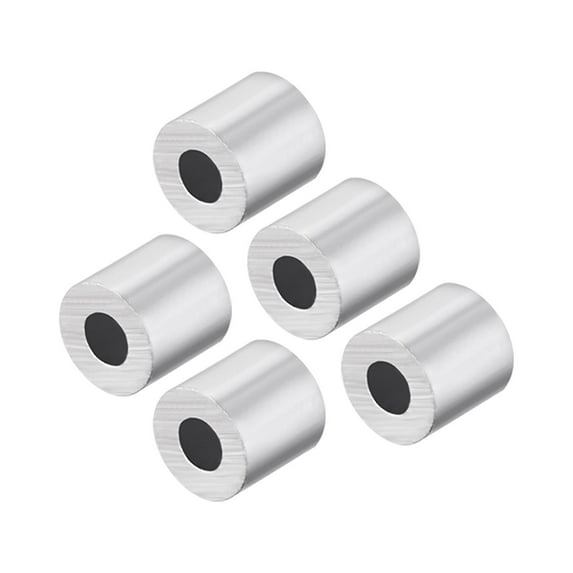 M2.5 Aluminum Sleeve Crimp Tool 2.5mm Steel Wire Rope Button Stop 5 Pcs