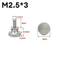 thumbnail image 1 of M2.5 GB834 304 Stainless Steel Knurl Head Hand Tighten Glass Lock Thumb Screw, 1 of 7