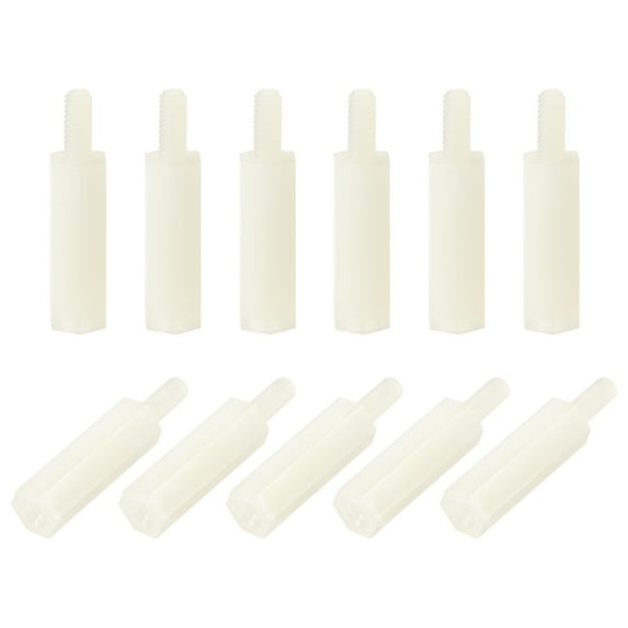 M2.5 x 15 mm + 6 mm Male to Female Nylon Hex Spacer Standoff 150 Pieces