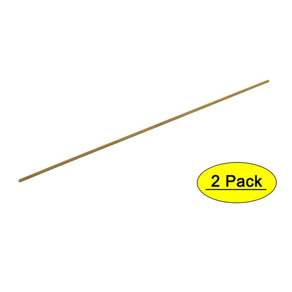 M2.5 x 250mm Male Threaded 0.45mm Pitch All Thread Brass Rod Bar Studs 2Pcs
