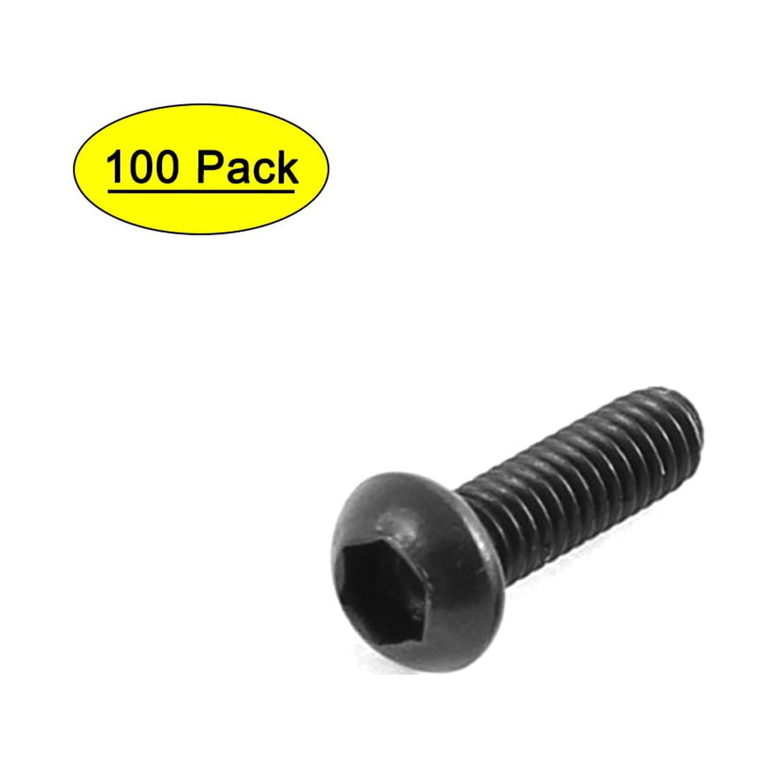 100 Vis à Tête Fraisée Hexagonale M2.5x8mm - Acier Allié 10.9 - Noir - Marque Uxcell - Neuf