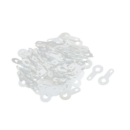 M2.7 Lug Plate Solder Ring Terminal Connector Crimp Silver Tone 100pcs