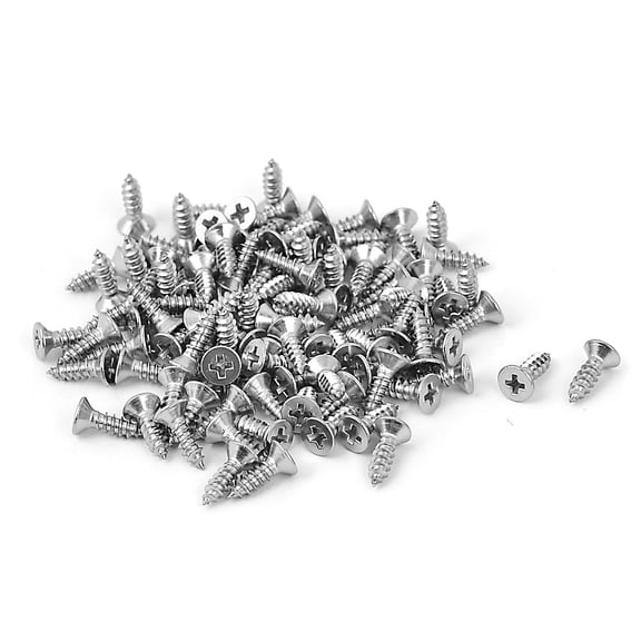 M2.9 x 9.5mm Countersunk Cross Head Self Tapping Screw Fasteners 100 Pcs