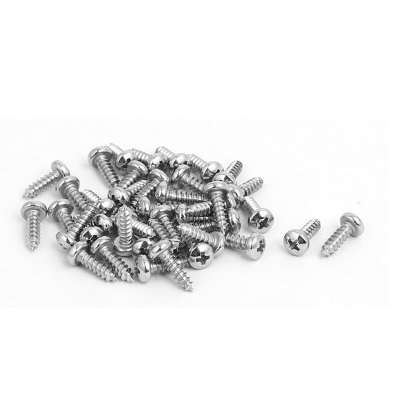 M2.9x9.5mm 316 Stainless Steel Pan Head Self Tapping Screws 40pcs