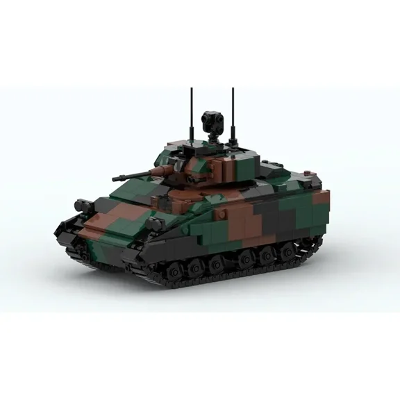 M2 Bradley Tracked Fighting Vehicle WW2 Military Tank Armored Assembly Model Technology Bricks Building Blocks Toys Kids Gifts