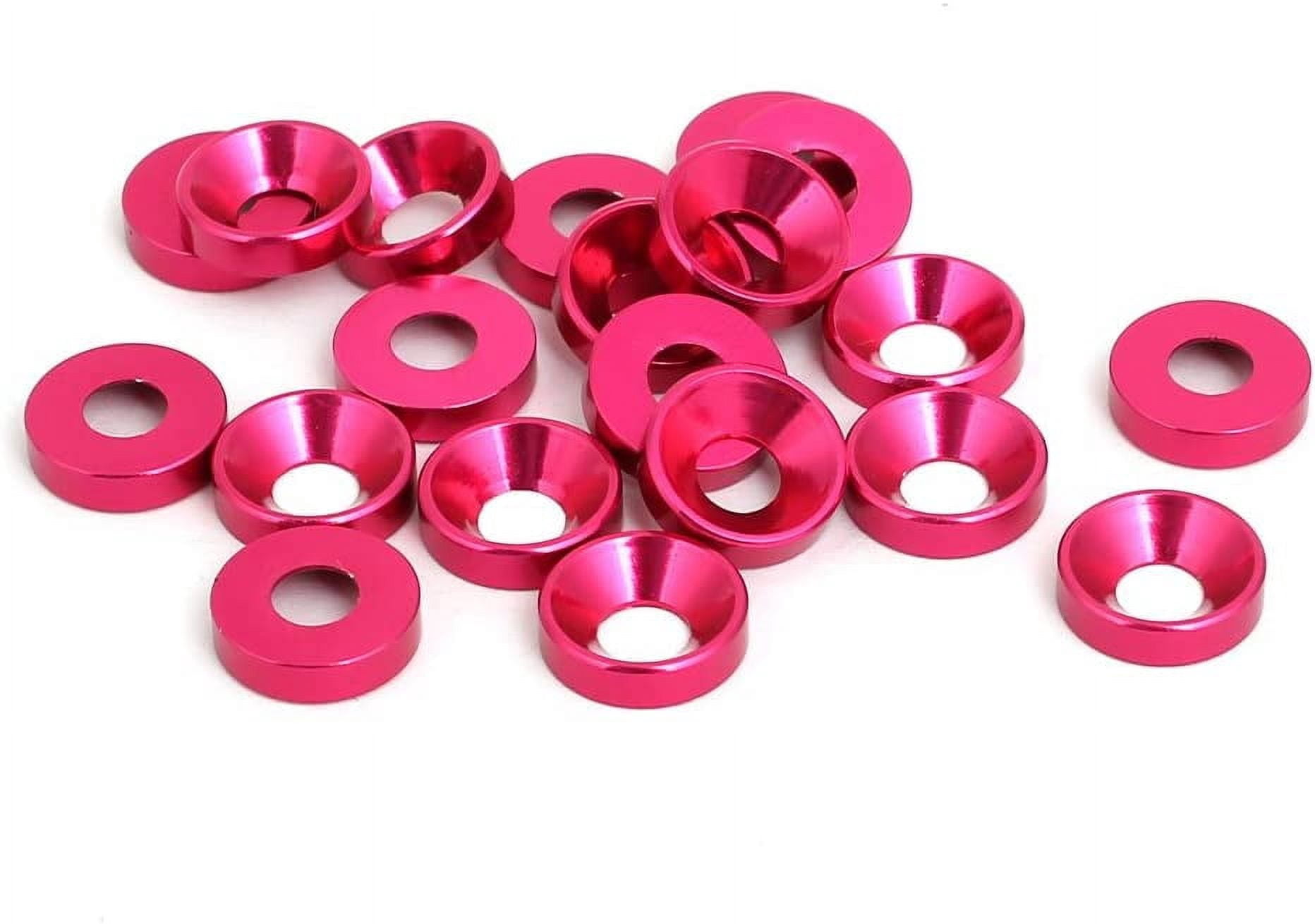 10-Piece M5 Flat Head Washers - Aluminum Alloy Countersunk Head Gaskets, Anodized Colors
