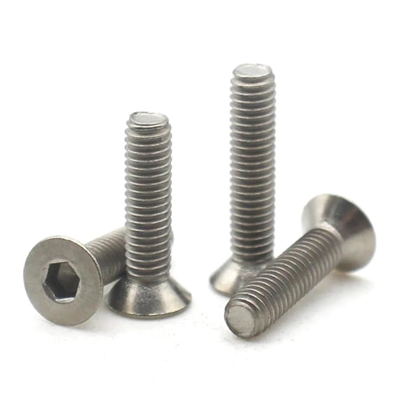 M2 M2.5 M3 M8 M10 Solid Titanium Hexagon Hex Socket Flat Countersunk Head Allen Screw Bolt 8Mm M2 (10pcs)
