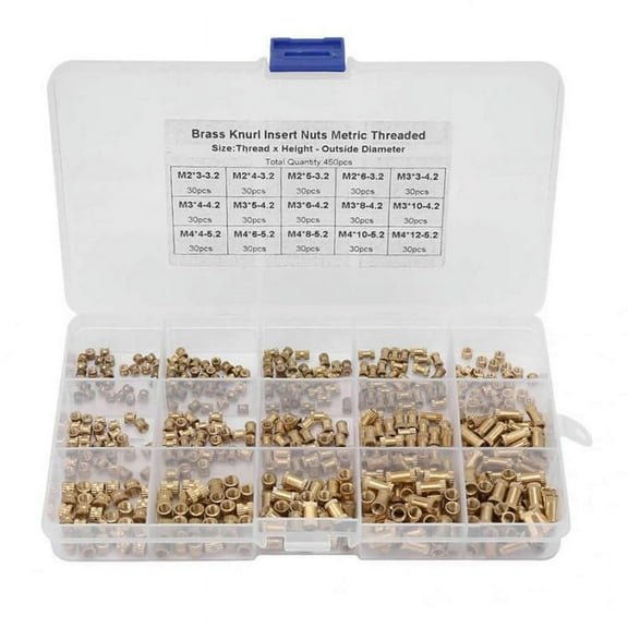 M2 M3 Threaded Inserts for Plastic Thermoset Brass Inserts for 3D Printed Injection Molding Threaded Nuts