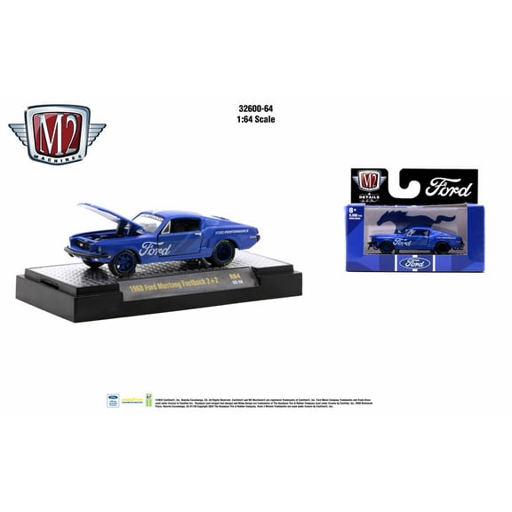 M2 Machines 1:64 Auto Mods 1968 Ford Mustang Fastback 2+2 Release 64