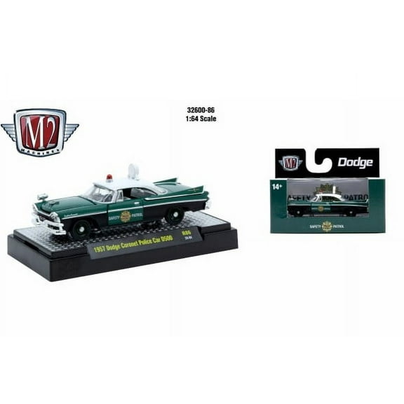 M2 Machines 1:64 Detroit Muscle R86 1957 Dodge Coronet Police Car D500