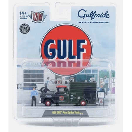 M2 Machines 1:64 R18 1959 Gmc Fleet Option Truck Gulf