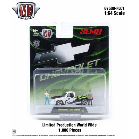 M2 Machines 1:64 Sema 1990 Chevrolet C1500 Silverado Fl-01 Hobby Exclusive