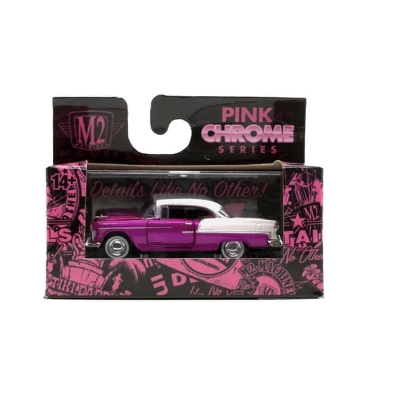 M2 Machines 1955 Chevy Bel Air Pink Chrome Series