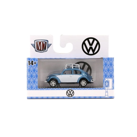 M2 Machines 1956 VW Beetle Deluxe U.S.A Model Auto Thentics 1:64 Scale