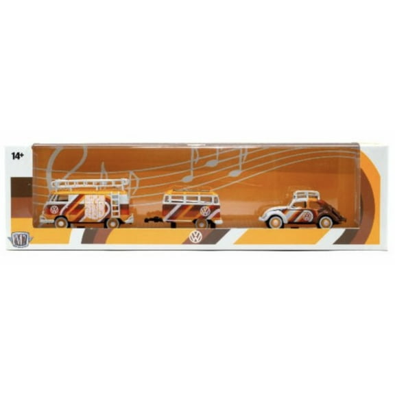 M2 Machines 1960 VW Delivery Van & 1953 VW Beetle Deluxe USA Model Auto Haulers R90
