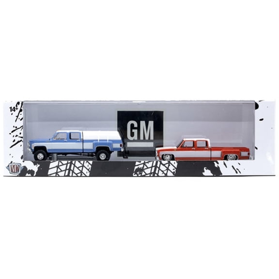 M2 Machines 1975 Chevrolet Silverado Super 30 Dually 4x4 & 1976 GMC Sierra 3500 Dually Auto Haulers R92