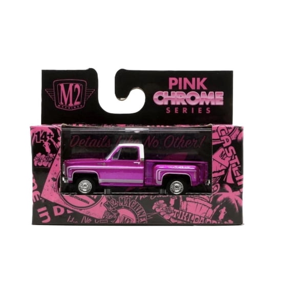 M2 Machines 1976 Chevrolet Silverado Squarebody Chevy Sport Pink Chrome Series