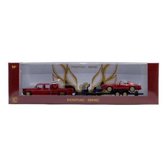 M2 Machines 1977 GMC Sierra 3500 Custom Dually Squarebody & 1977 Pontiac Firebird Trans Am Haulers R96