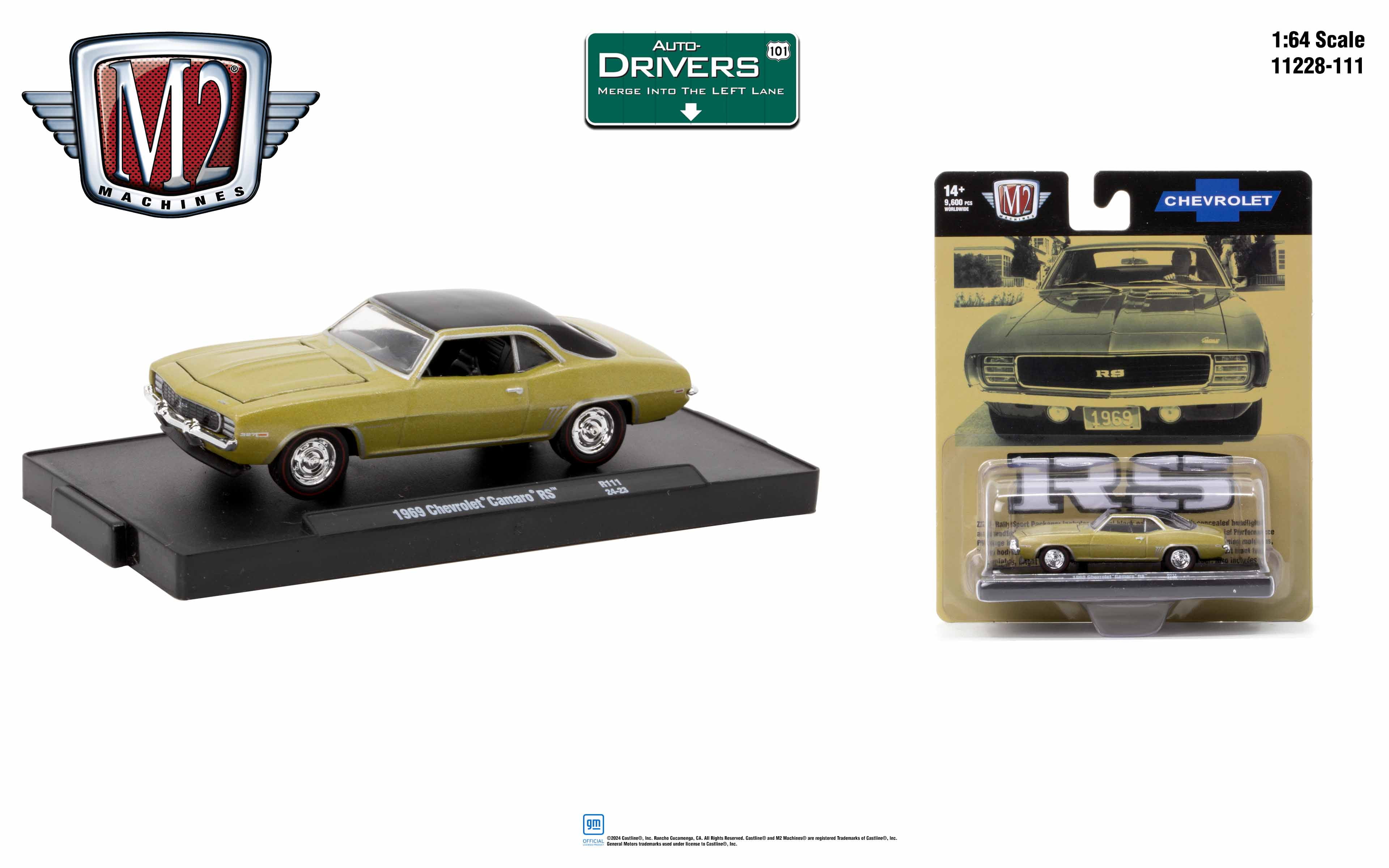 M2 Machines Auto-Drivers 1:64 R111 1969 Chevrolet Camaro Rs