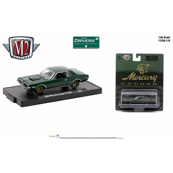 M2 Machines Auto-Drivers 1:64 R116 1968 Mercury Cougar R-Code