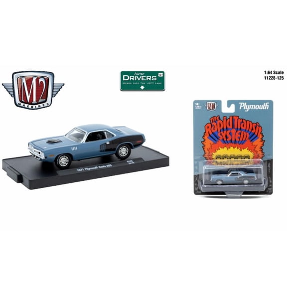 M2 Machines Auto-Drivers 1:64 R125 1971 Plymouth Cuda 383
