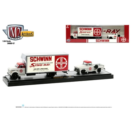 M2 Machines Auto Hauler 57 1968 Chevrolet C60 Truck & 1958 Chevy Apache Stepside