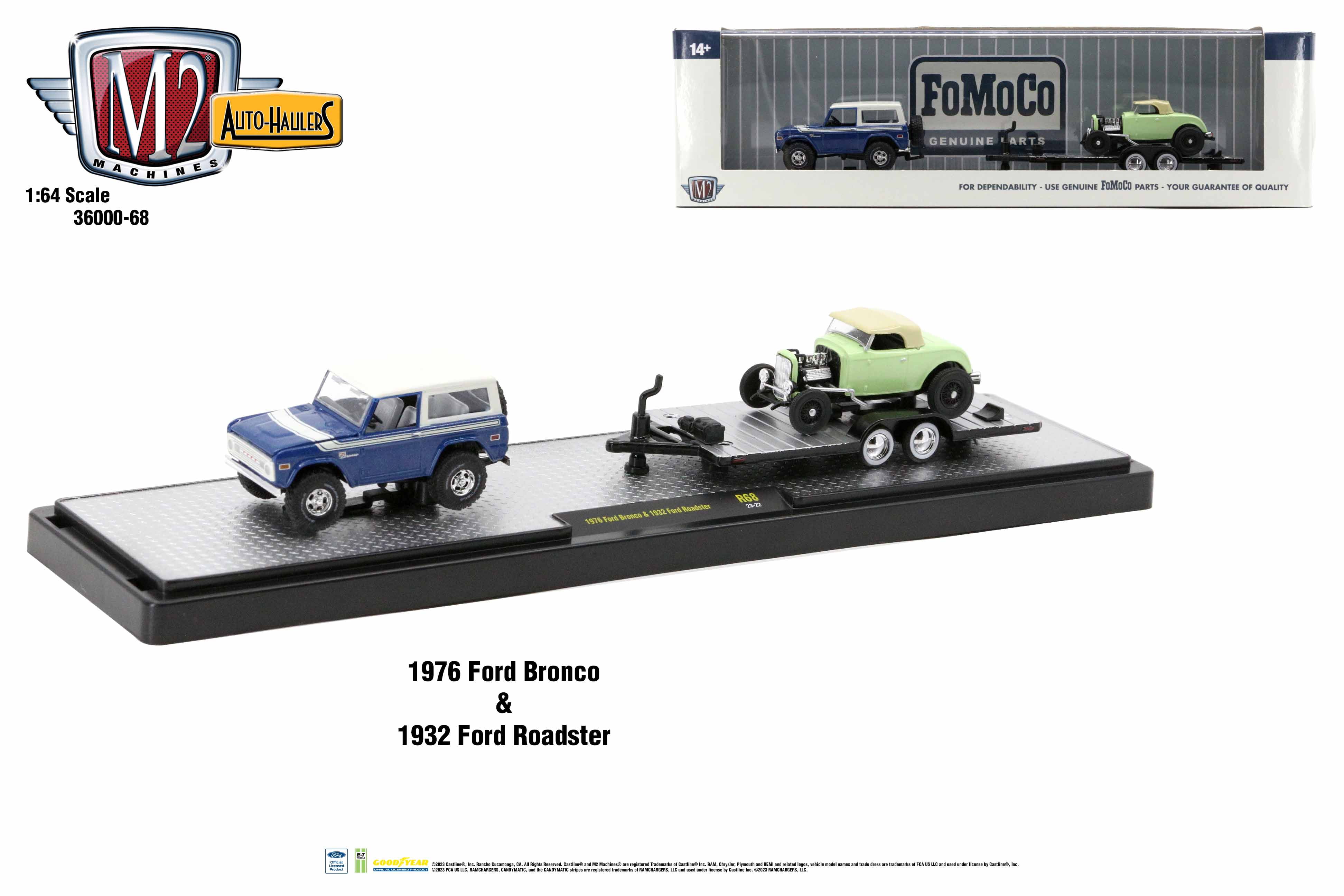 M2 Machines Auto Hauler 68 1976 Ford Bronco And 1932 Ford