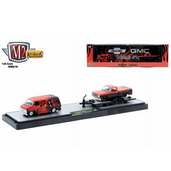 M2 Machines Auto Hauler 84 1973 Chevrolet Van G101976 Gmc Sierra Grande 15