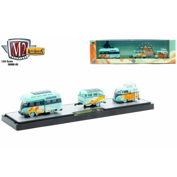 M2 Machines Auto Hauler 85 1959 Vw Double Cab Truck 1960 Vw Delivery Van