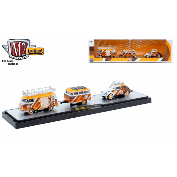 M2 Machines Auto Hauler 90 1960 Vw Delivery Van 53 Vw Beetle Deluxe