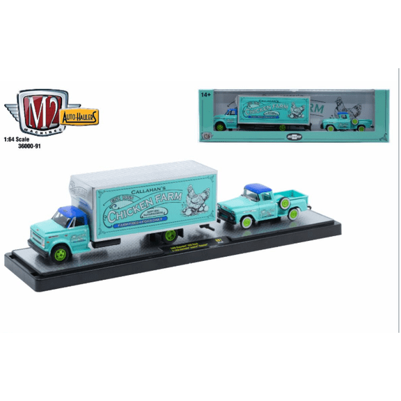 M2 Machines Auto Hauler 91 1968 Chevrolet C60 Truck 1958 Chevy Apache Stepside
