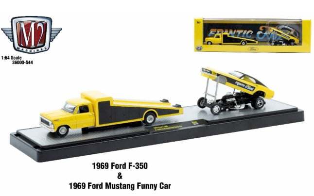 M2 Machines Auto Hauler S44 1969 Ford F350 1969 Ford Mustang Funny