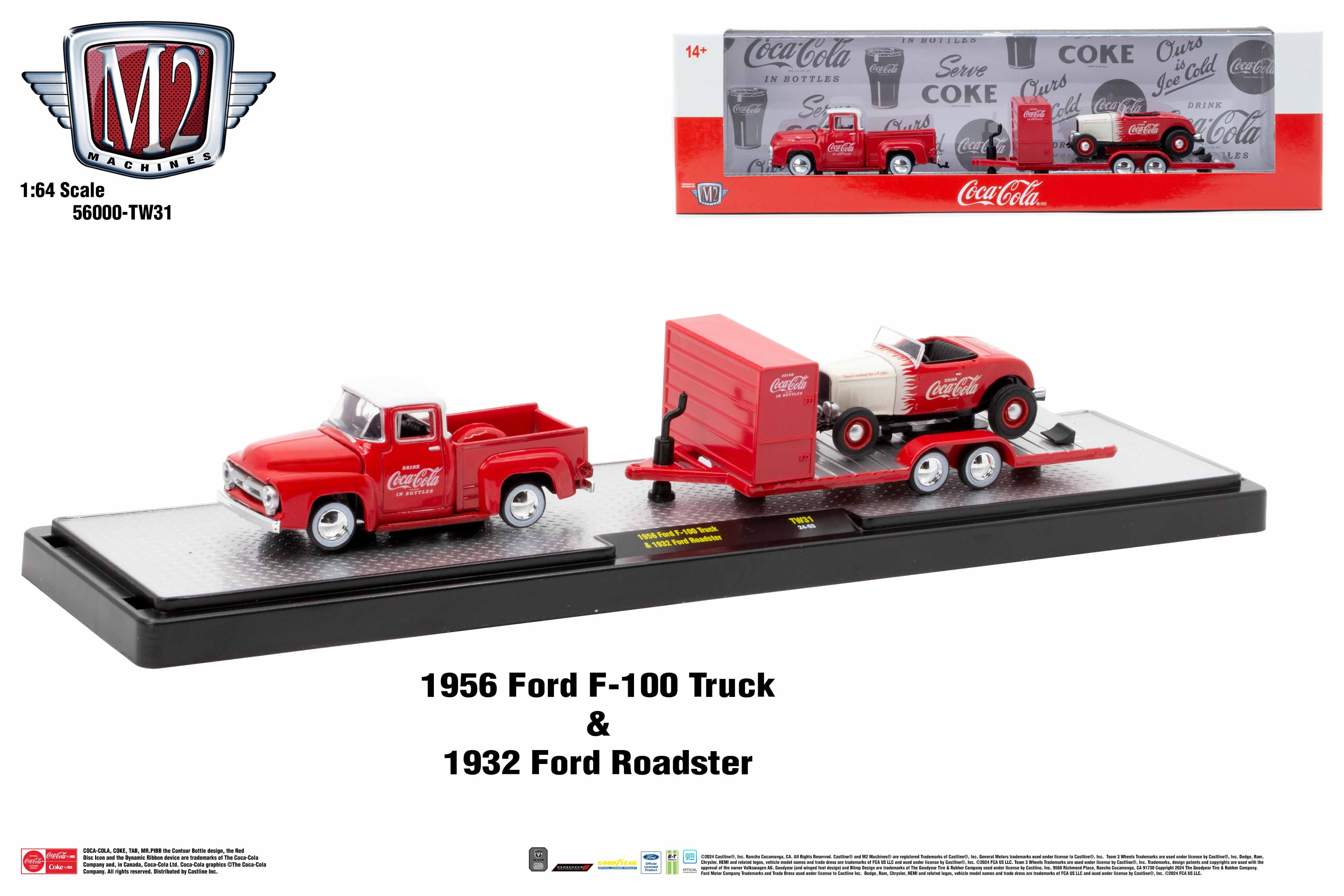 『4年保証』 1/64 M2マシーン 1958 Ford F-100 Truck 「EDELBROCK」& 1932 乗用車