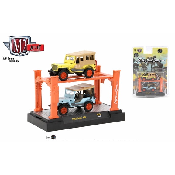 M2 Machines Auto Lift Release 25 1944 Jeep Mb 2 Pack Maui And Sons