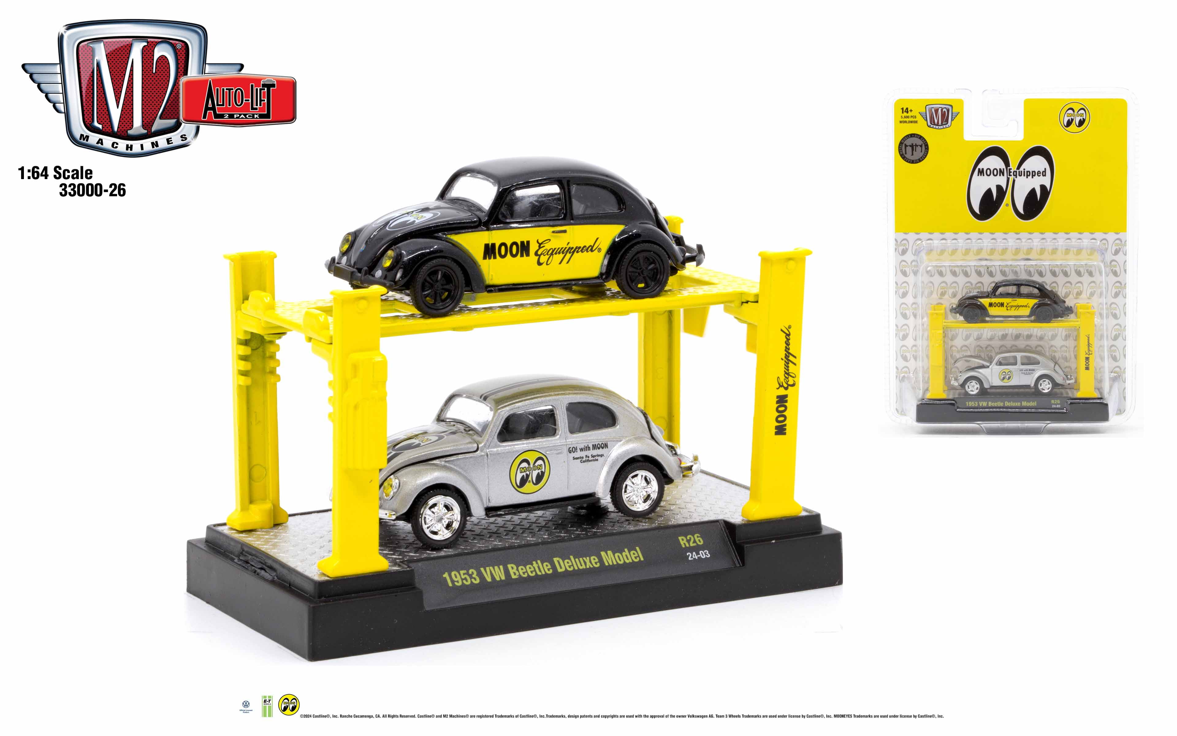 M2 Machines Auto Lift Release 26 1953 Vw Beetle Deluxe Model
