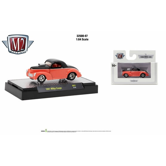 M2 Machines Auto Trucks Rel 87 1:64 1941 Willys Coupe