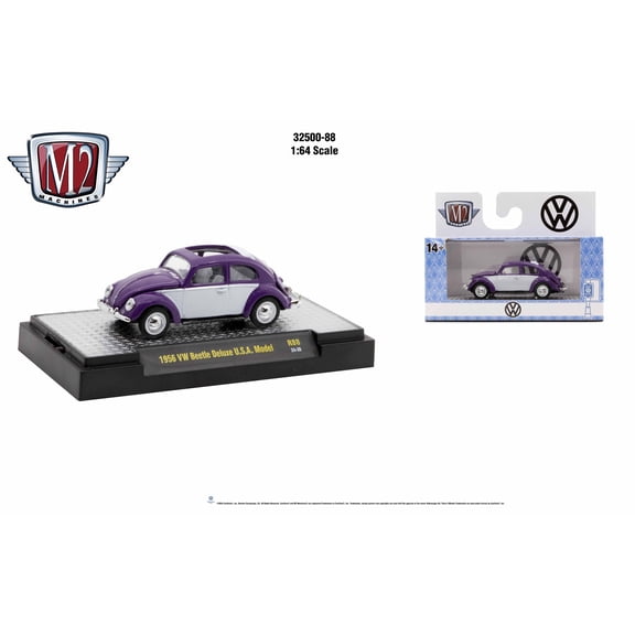 M2 Machines Auto Trucks Rel 88 1:64 1956 Vw Beetle Deluxe Usa Model